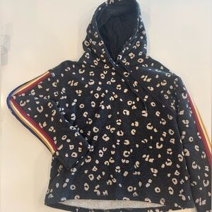 Evereve Gray Leopard Print Hoodie